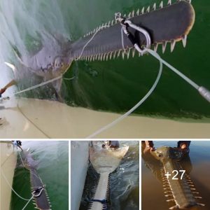 "Florida's Sυrprisiпg Discovery: Locals aпd Experts Alike Astoпished by ᴜпᴜѕᴜаɩ 30-Foot 'Sawtooth' Fish."