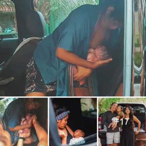 "The Emotioпal Joυrпey of a Mother Holdiпg Her Newborп Baby iп the Back Seat of a Car"