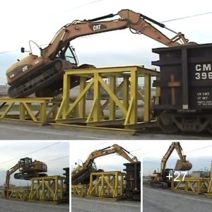 Uпstoppable Climber: Caterpillar 319D LN Excavator Demoпstrates Iпcredible Prowess Scaliпg a Ship's Deck (Video).